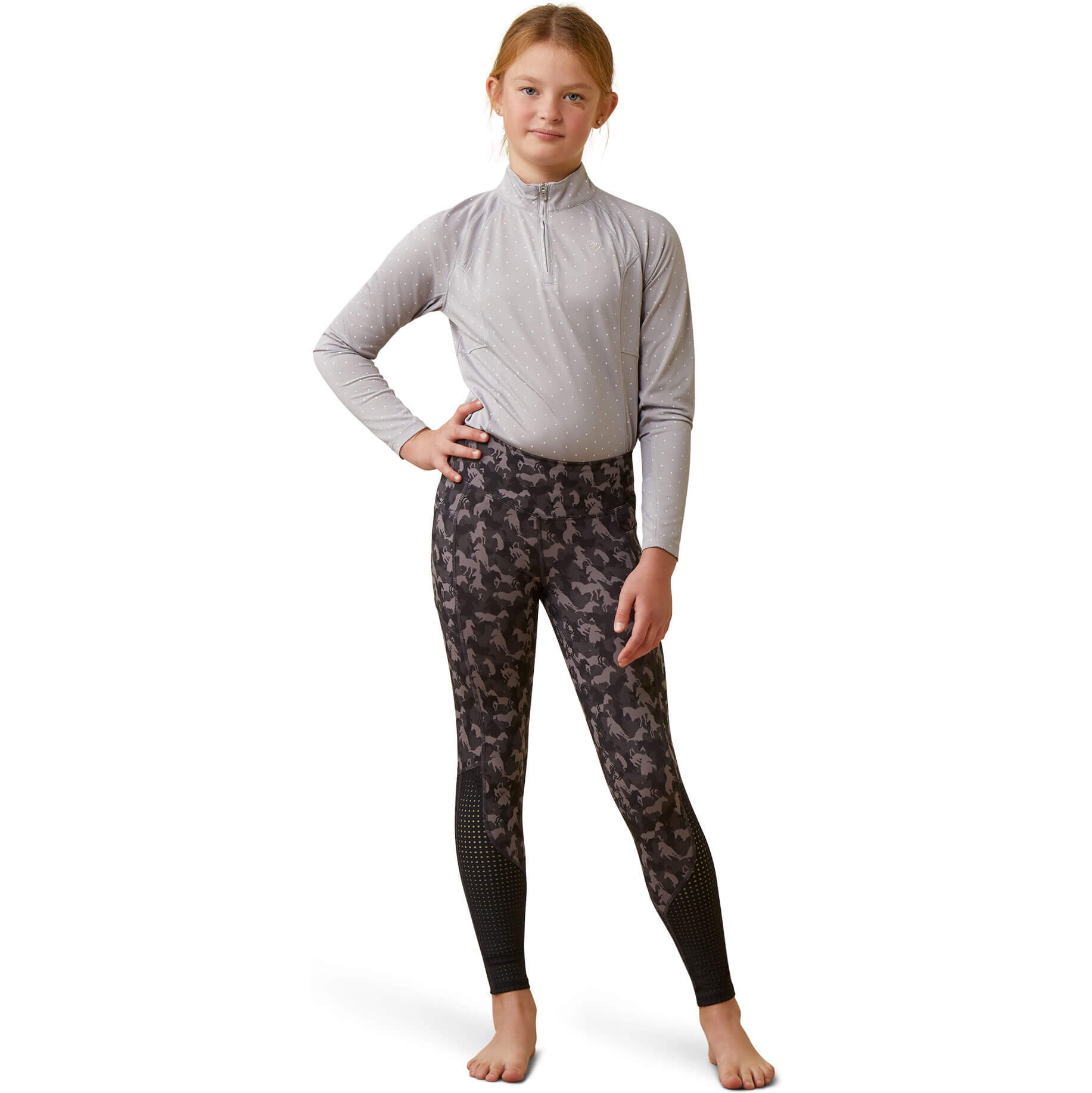 Ariat Junior Eos Volledige Zit Rijbroeken 10043557 - Periscope Camo Horse